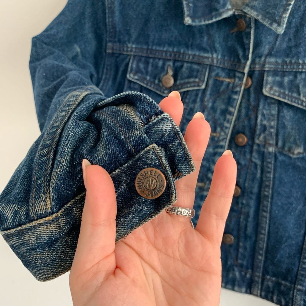Extra Small Vintage Faded Denim Jacket with Patina - Picture 3 of 6